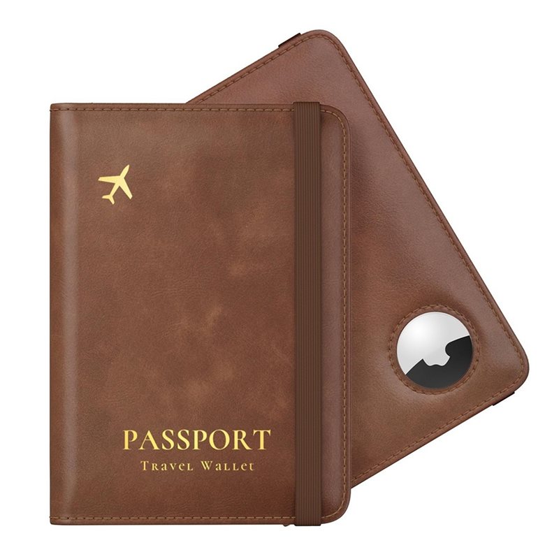 Leather Passport Cover - ABRT-Passport Holder With RFID Blocking For