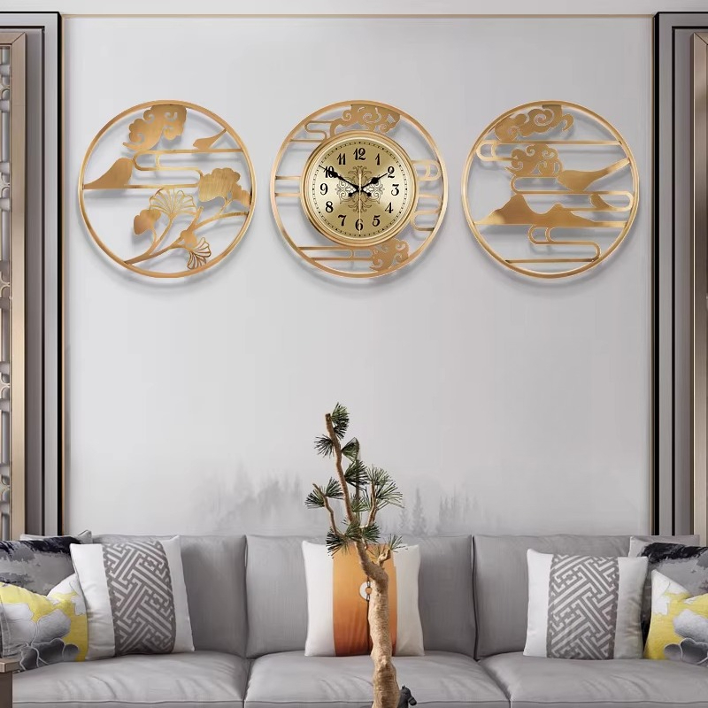 Luxury Lifestyle Aesthetic - Round Chinese Style Minimalist Wall Clock