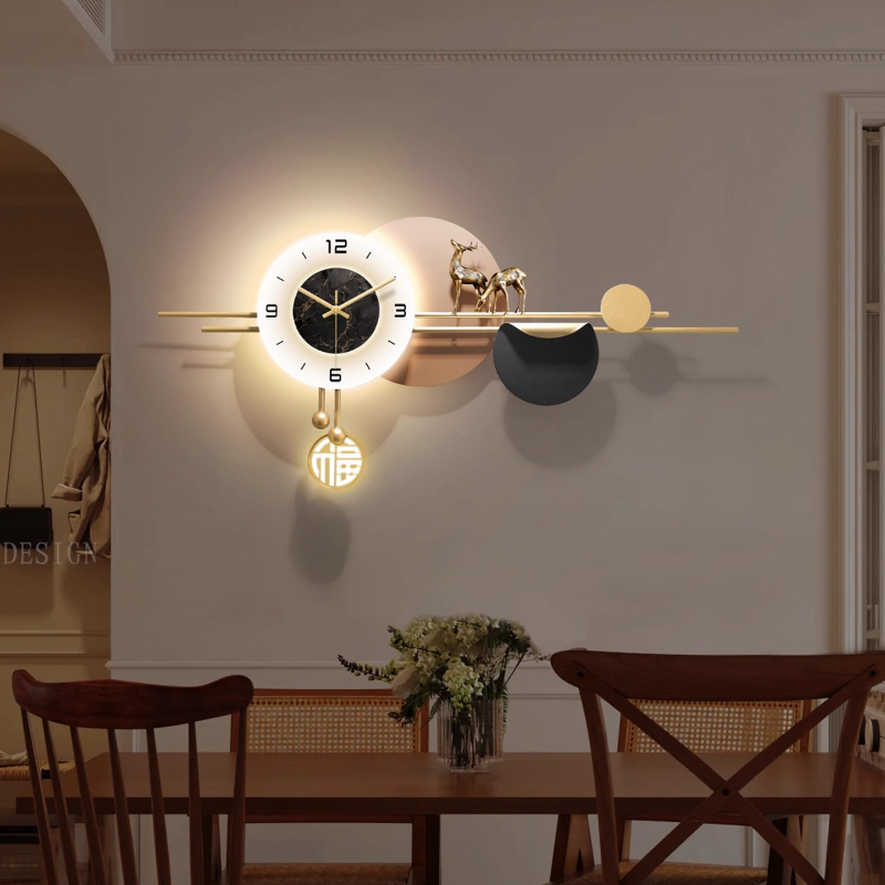 Luxury Lifestyle Aesthetic - Light Luxury Interior Wall Clocks Led