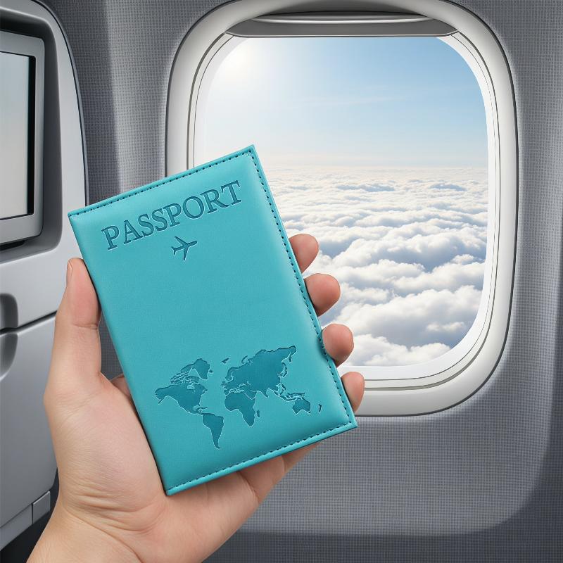 Leather Passport Cover - PU Leather Passport Holder Scratch Resistant