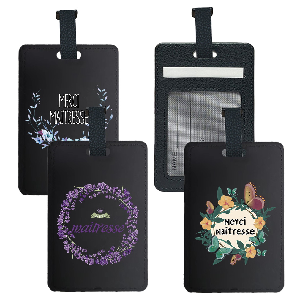 Leather Passport Cover - Pu Portable Travel Luggage Tag Personalised