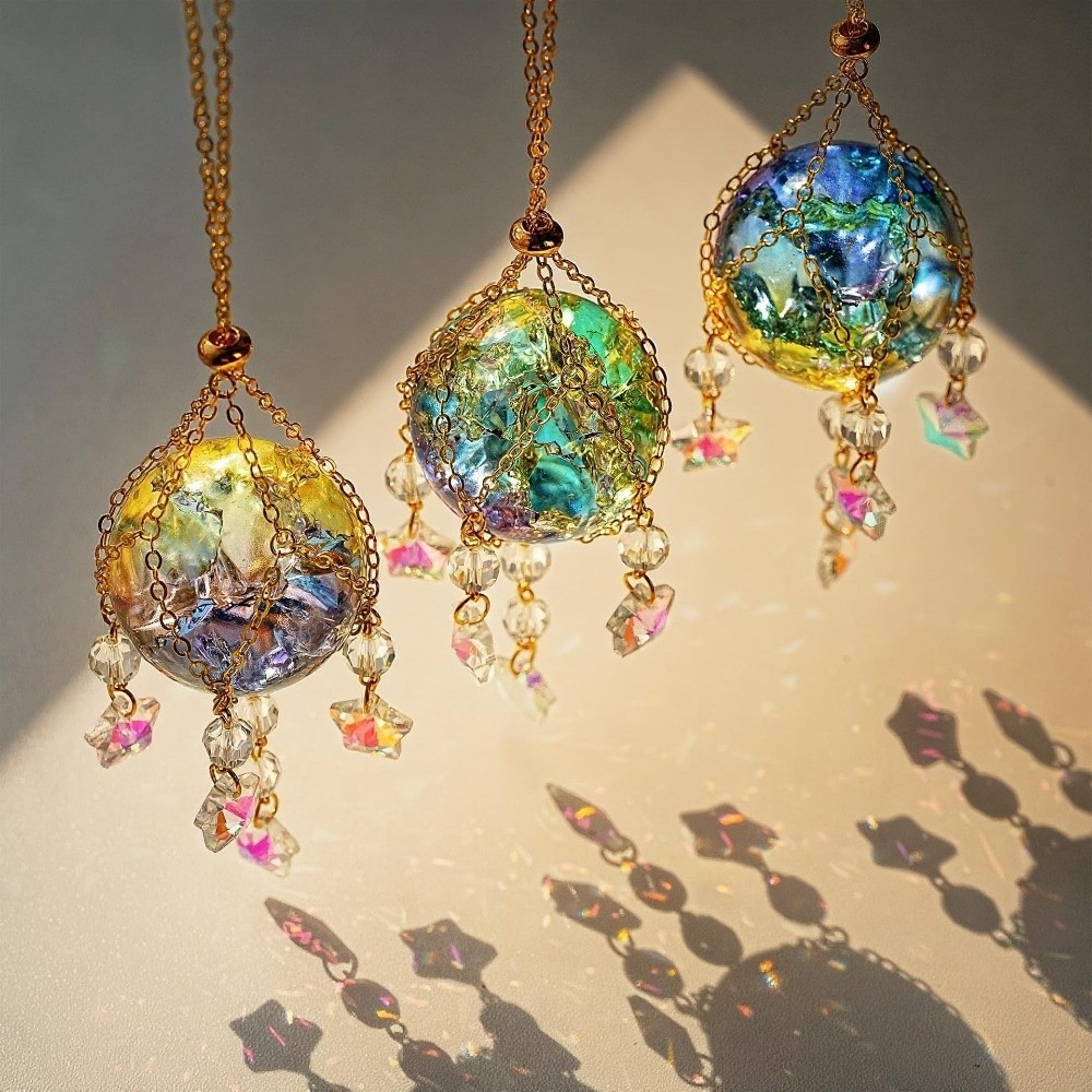 Transparent Crystal Glass Sun  - Crystal Ball Decor review and price