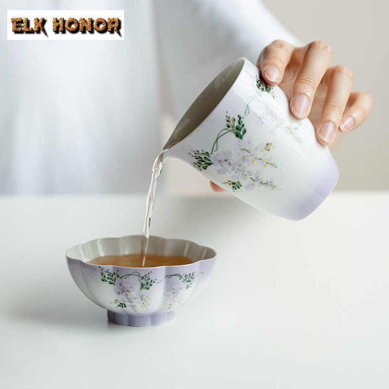 210ml Hand-painted Wisteria Fl - Handmade Ceramic Mug review and price
