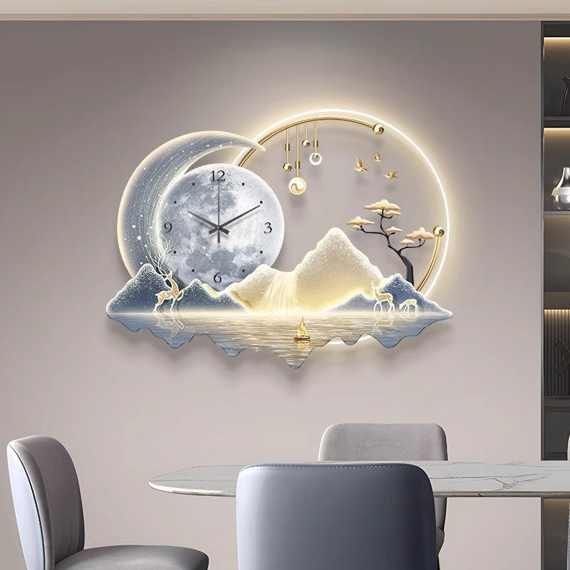 Art Mural Led Clock Wall Luxur - Luxury Lifestyle Aesthetic review and price