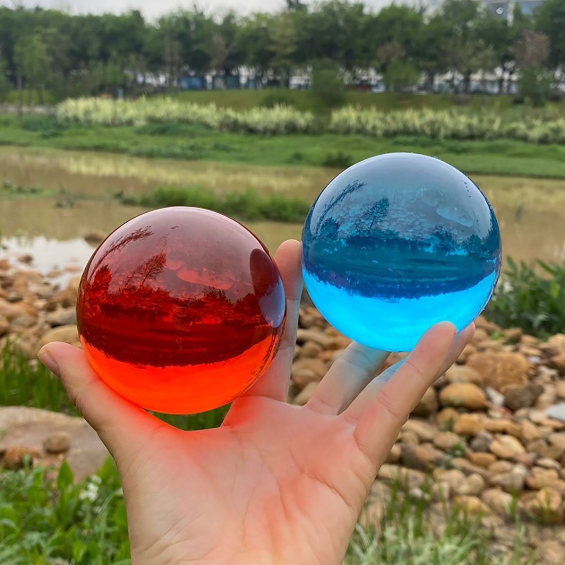 1Pcs Clear Plastic Solid Cryst - Crystal Ball Decor review and price