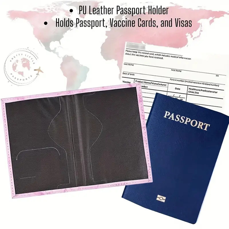 Pink PU Leather Passport Holde - Leather Passport Cover review and price