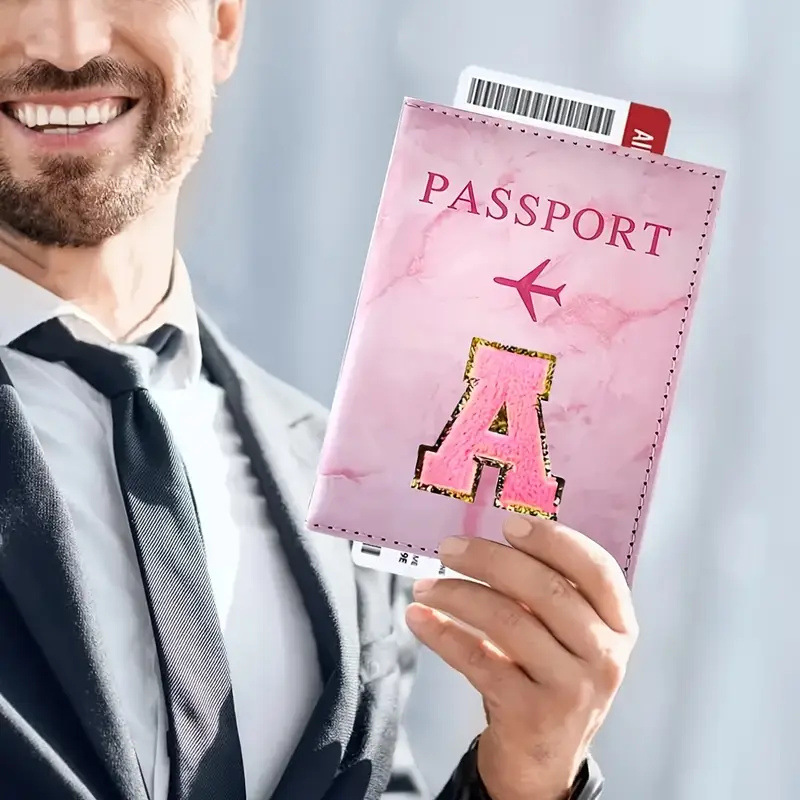 Pink PU Leather Passport Holde - Leather Passport Cover review and price