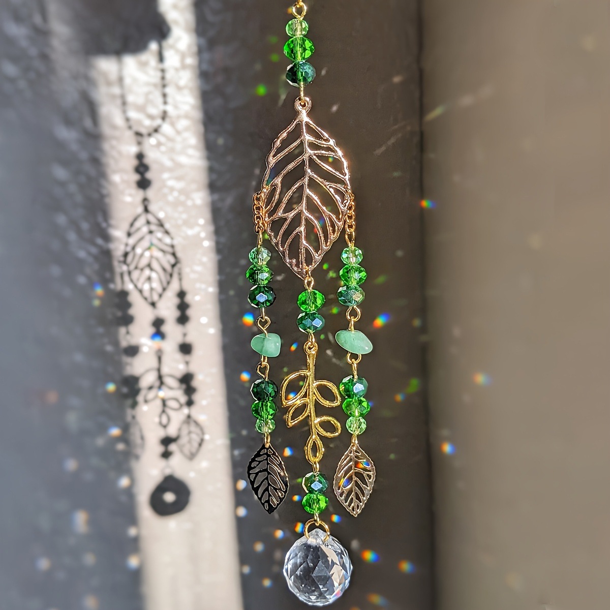 Green Crystal Suncatcher Hangi - Crystal Ball Decor review and price