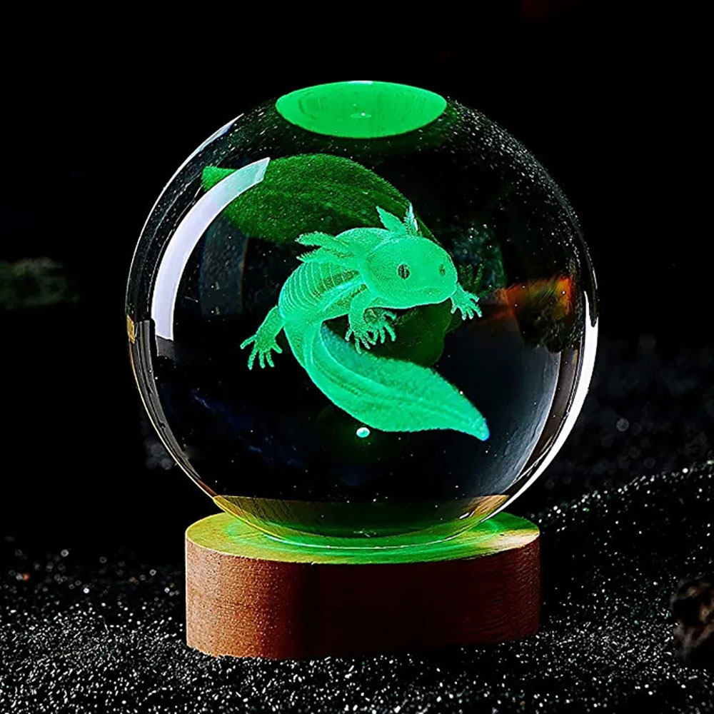 6cm Axolotl 3D Crystal Ball La - Crystal Ball Decor review and price